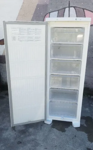 Freezer vertical Eletrolux moderninho completo com controle de temperatura 