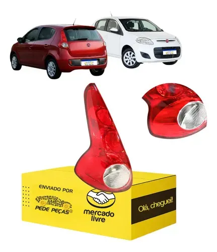 Sinaleira Traseira Palio 2013 2014 2015 2016 2017 Le Esquerdo/motorista Vermelho Cristal