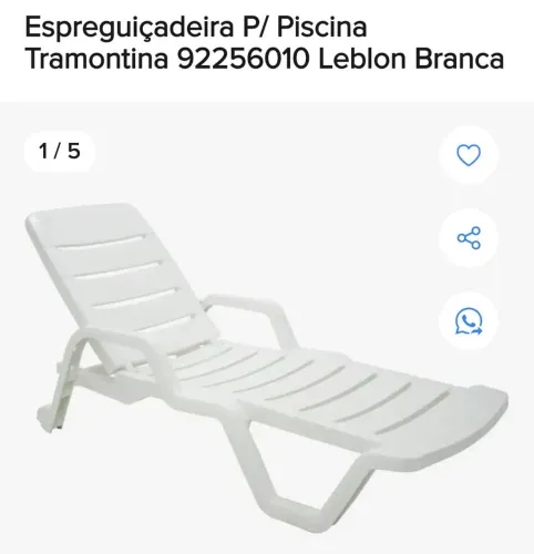 Espreguiçadeira para área de Piscina