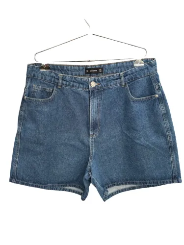Shorts Jeans Hering Feminino Cintura Alta - Azul