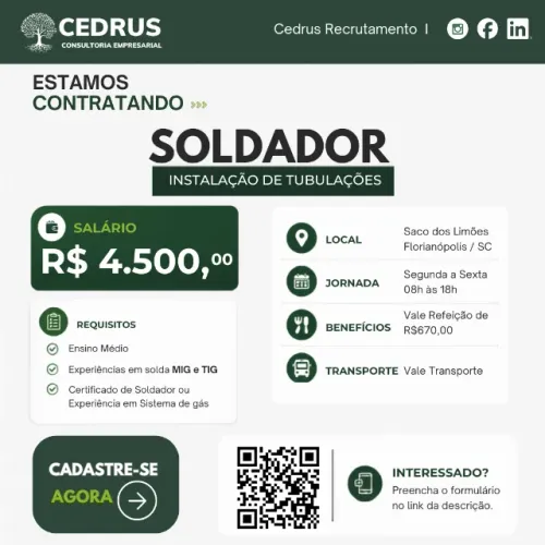 Soldador l Instalador de Tubulações - Sistema de Gás