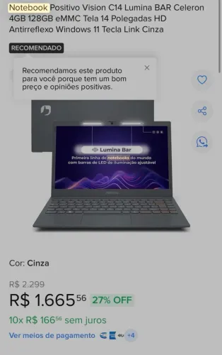Notebook Positivo