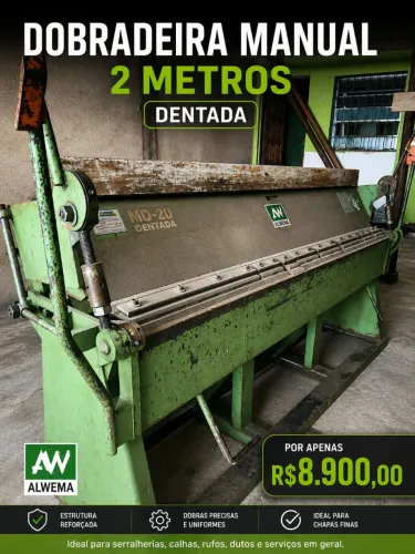 Dobradeira manual 2 metros dentada