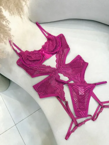 Conjunto lingerie Rosa