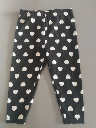 Calça legging infantil coração