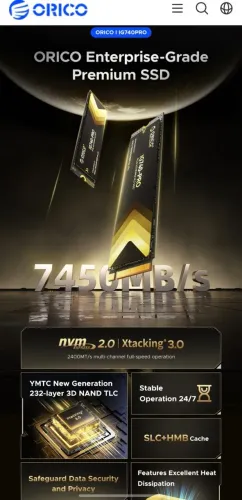 SSD NVMe 1TB IG740 Pro PCIe 4.0 7.450 MB/s