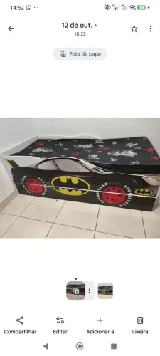 Cama infantil retratil ,personagem batmal