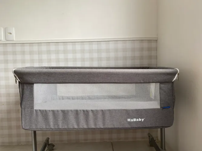 Berço Portátil Sleep 3 em 1 Moisés Co-bed Acopla na Cama Cinza Kababy