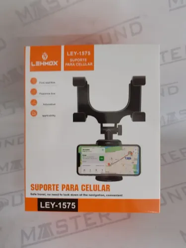 Suporte universal para celular. Fixação: no espelho retrôvisor. Novo.