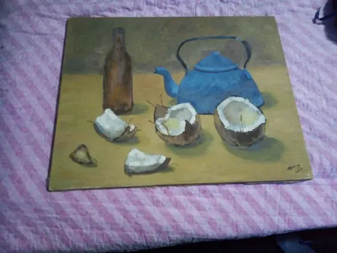 Quadro vintage ano 1977 em boas condições 50x40