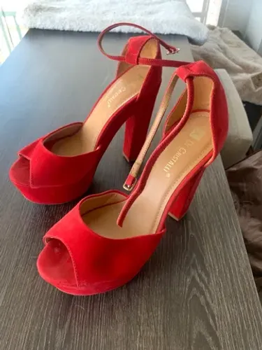 Sandália 39 Di Cristalli vermelho