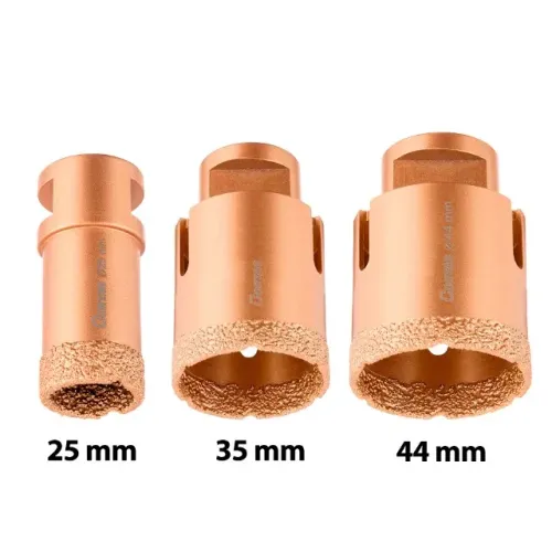 Kit Serra Copo Diamantada para Esmerilhadeira 25mm 35mm 44mm Cortag
