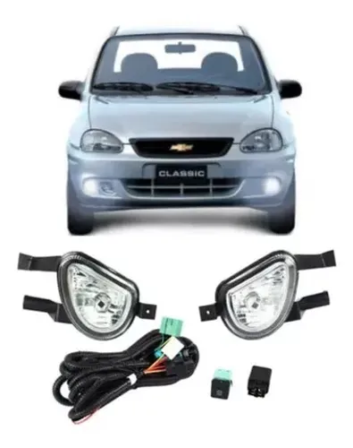 Kit Farol de Milha GM Corsa / Pick Up 2000 à 2002 / Classic 2003 - ShockLight - 040210