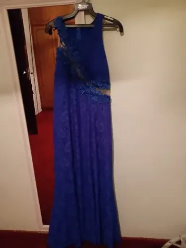 Vestido longo Festa cor azul royal em ótimo estado - tamanho 46