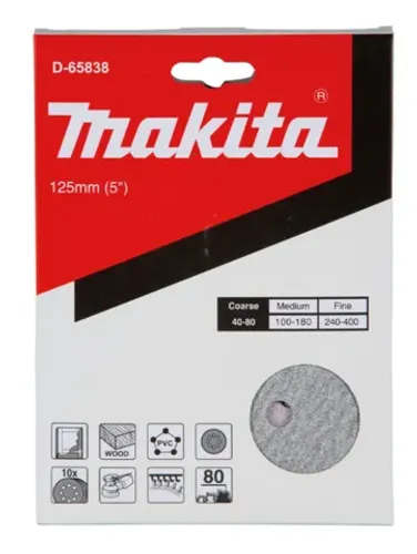 Disco de lixa p/lixadeira roto orbital 5pol ( Makita )