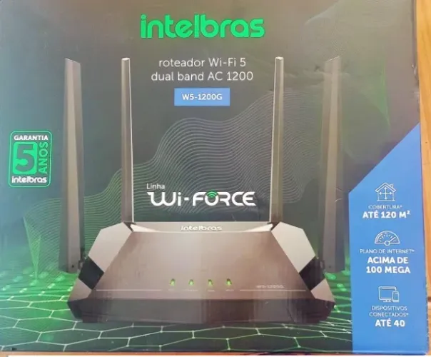 Roteador Wi-Fi 5G e 2,4GHZ-Ate  400 mbts intelbrass- produto novo lacrado na caixa!