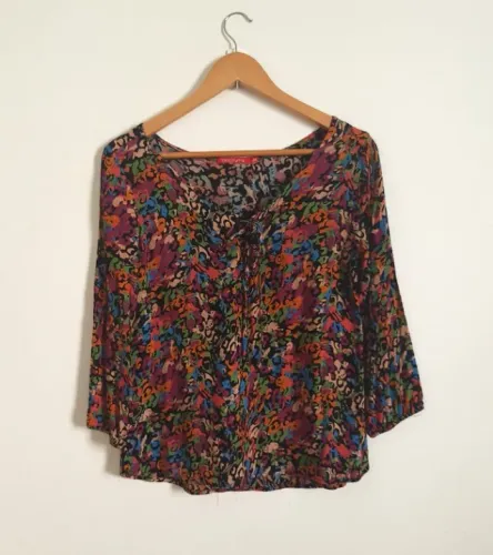 Blusa Bata feminina manga 3/4
