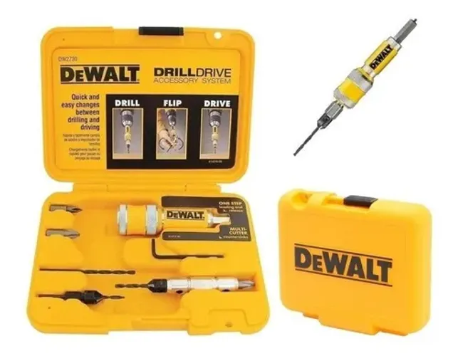 Kit Bits Brocas Escariador Troca Rapida Dewalt 8pçs Dw2730