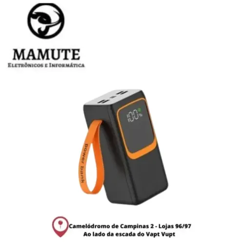 Carregador Portátil Power Bank Peining Tipo-C/Lightning 50000mah