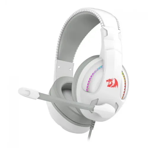Headset Gamer Redragon Cronus White Led RGB P2 C/ Adaptador P3 - WZetta