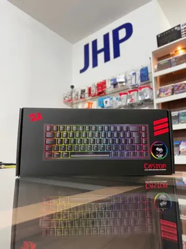 Teclado Mecânico Wired Redragon Castor Preto Chroma RGB Switch Marrom | Curitiba