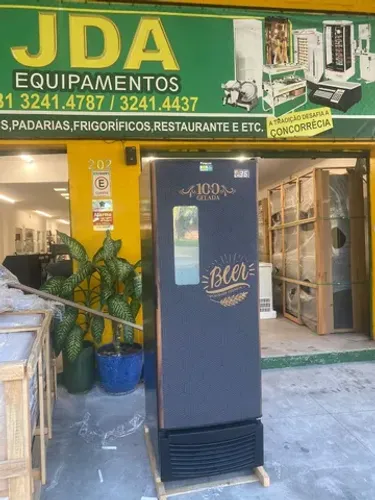 Cervejeira vertical 569 litros com visor lançamento marca fricon 2 anos de garantia 