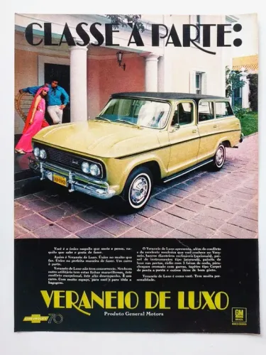 Veraneio de Luxo - Página original de revista com propaganda de época
