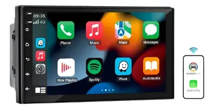 Multimídia Mp5 7 Carplay Android Auto sem fio Espelhamento Usb
