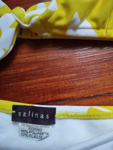 Biquíni Salinas Amarelo e Branco