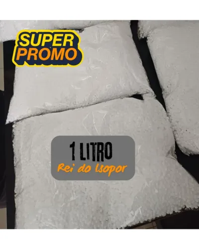 1 LITRO ISOPOR PEROLA ARTESANATO ESFERA NATAL 2 A 5 MM