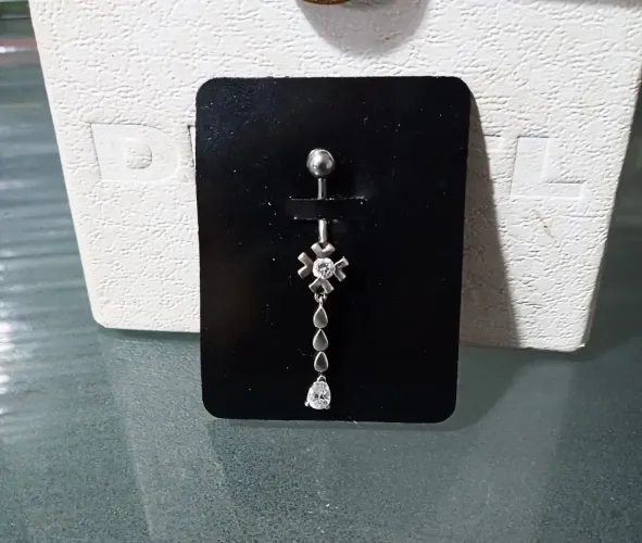 Piercing De Prata 925 Com Pingente