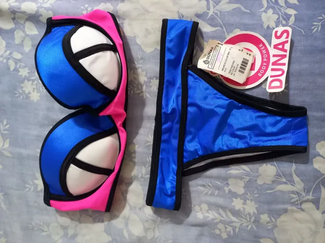 Biquini Colorido Color Block Neon M 