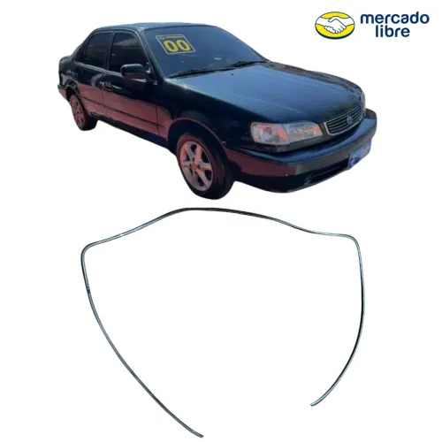 Borracha Friso Cromado Parabrisa Toyota Corolla Xei 98 99 00