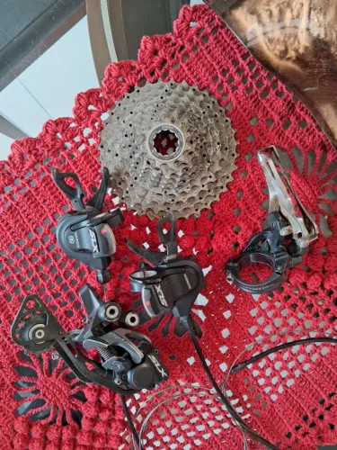 Conjunto câmbios e passadores Shimano