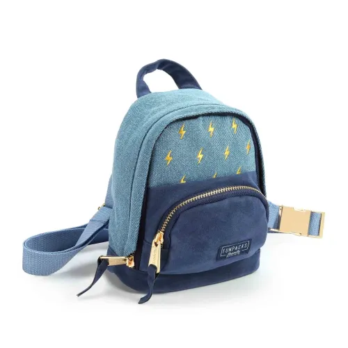 Pochete Feminina Mochila Jeans Mini Mochilinha Azul Seanite 