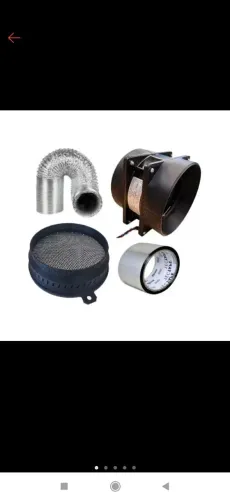 Kit Exaustor 100mm + Filtro Odor Carvão Ativado + Duto Grow