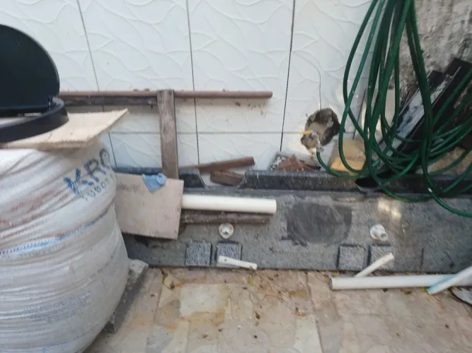 Lavatorio em granito para 3 clientes