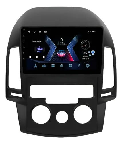 Multimidia Hyundai I30 At 2012 Android 14 4gb 64g Carplay 9p Preto Ar Analogico