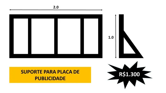 Suporte para placa de publicidade 