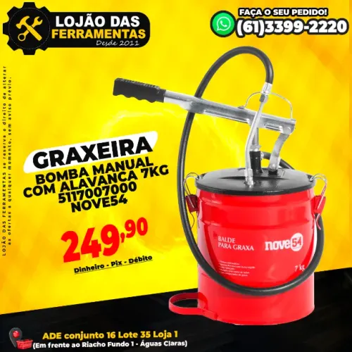 Bomba Manual Para Graxa Com Alavanca 7Kg Nove54