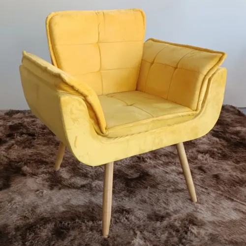 Paga na entrega !!Poltrona luxo Aveludada - Conforto e Elegância