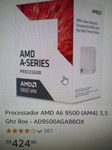 Processador AMD A6 9500 (AM4) 3,5 Ghz Box