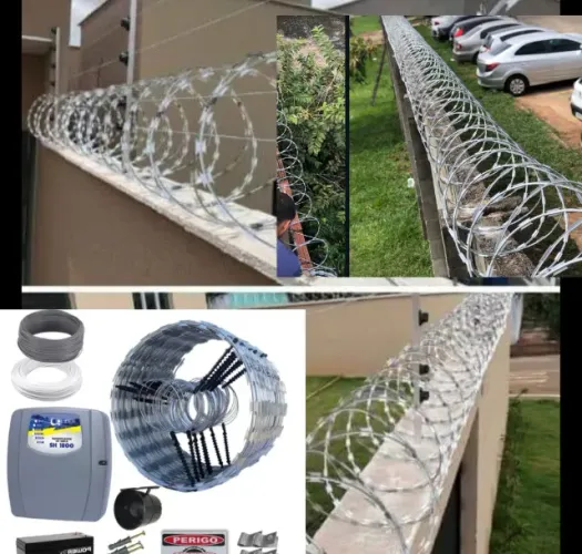 Cerca elétrica, câmera de segurança,  motor de portão, alarme 