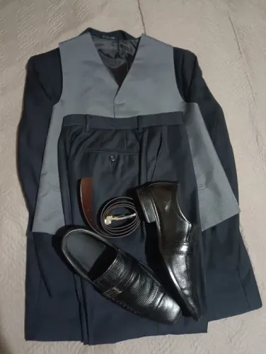 Kit Terno Masculino azul escuro alfaiataria