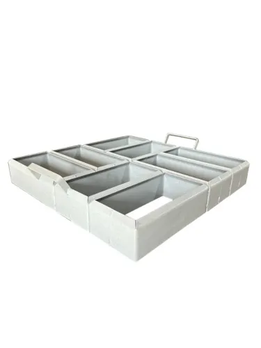 Forma de Aço Bloquete Paver  20x10x6 De Altura - Molde para pisos Desmolde instantâneo 