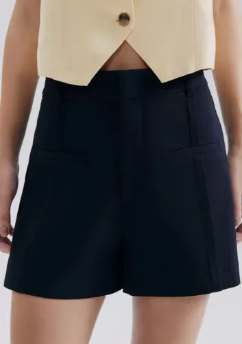 shorts alfaiataria preto hering