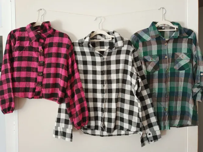 Camisas xadrez Feminina