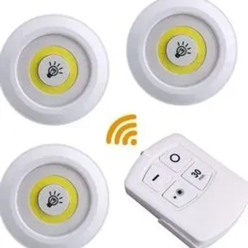 Kit 3 Luminária Led com Controle Branco FRIO