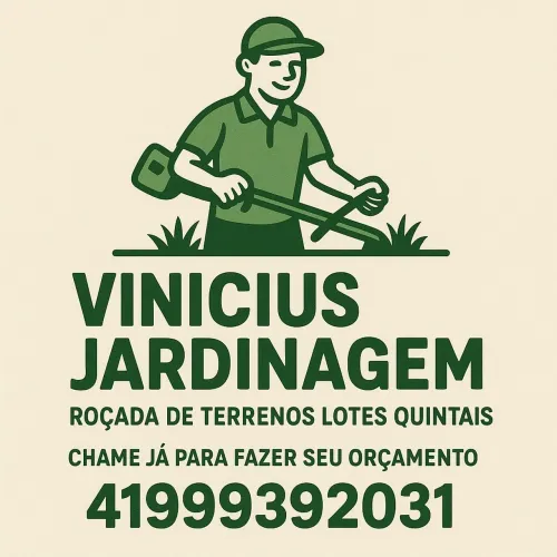 Vinicius jardinagem faço serviços de roçada 