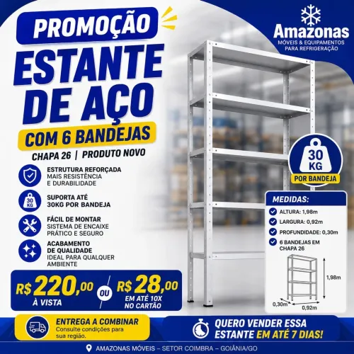 Estante Metal 30 cm - Promoção ?